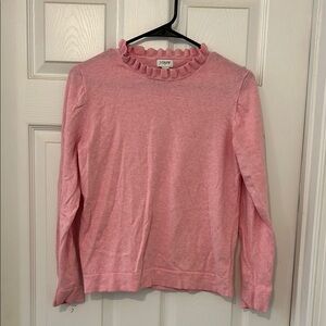 J.Crew Soft Pink Ruffle Sweater